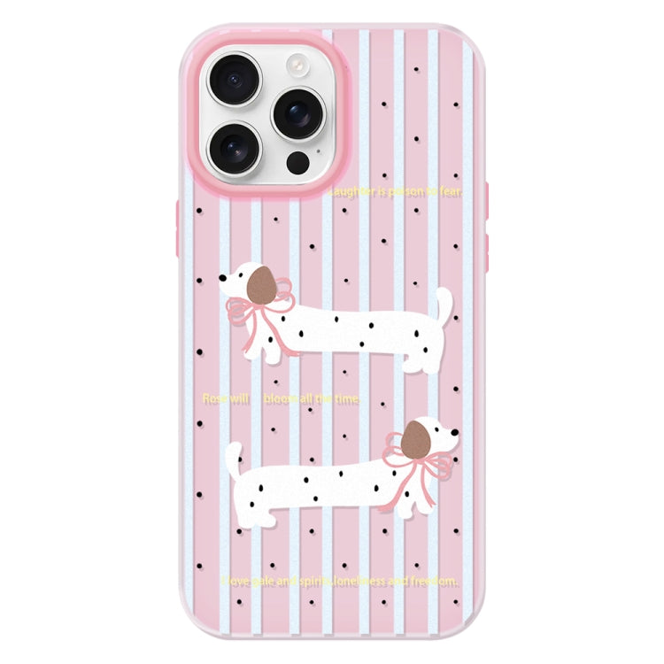Funda híbrida TPU y PC iPhone 14 Pro Max con Tacto Agradable (Puppy Yellow)