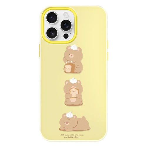 Funda híbrida TPU y Policarbonato iPhone 11 Pro Max Tacto Sedoso (Oso de Pan Amarillo)