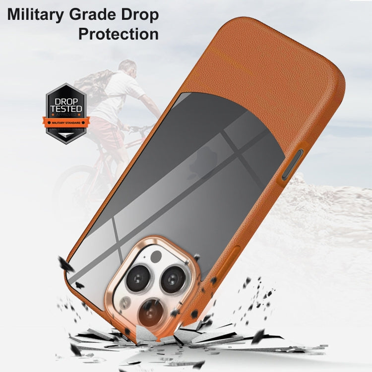 Funda Híbrida Acrílico y TPU iPhone 11 Pro Textura Lichi (Marrón)