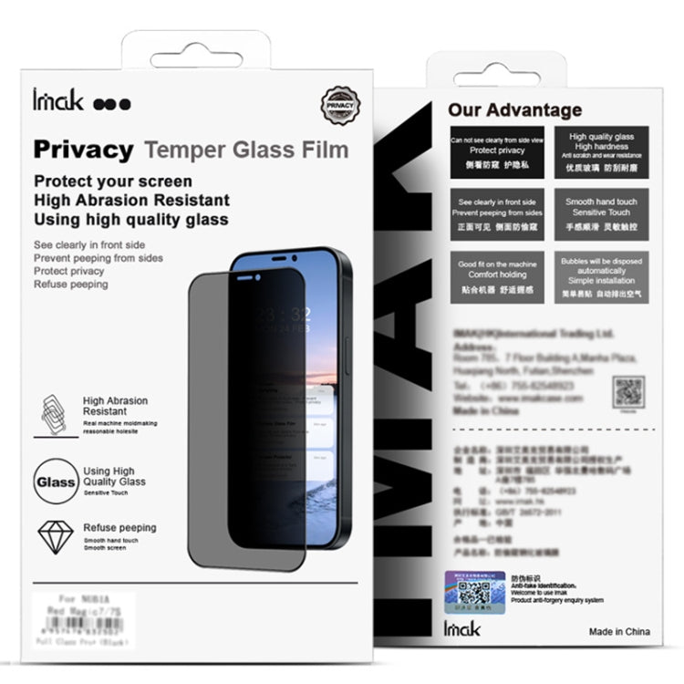 Película de Vidrio Templado Pantalla Completa con Privacidad Curvada 3D para OnePlus 13 Imak No Edge