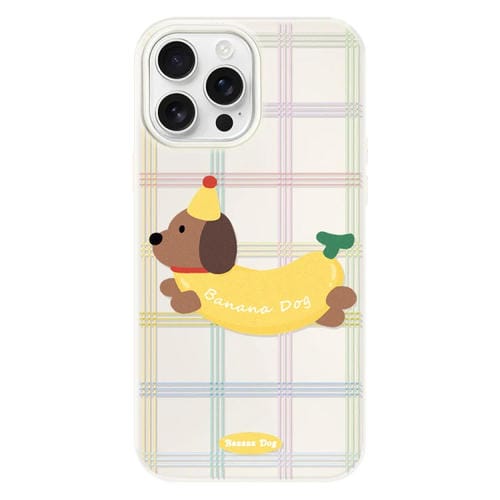 Funda híbrida TPU PC iPhone 16 Pro Max Tacto Sedoso (Banana White)