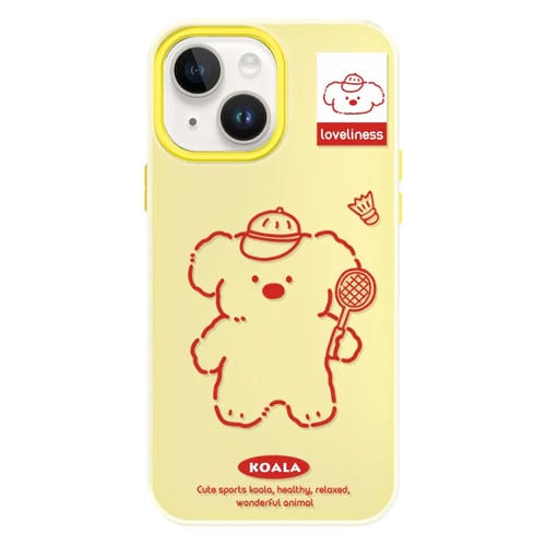 Funda híbrida TPU y PC iPhone 14 Tacto Sedoso (Amarillo Koala)