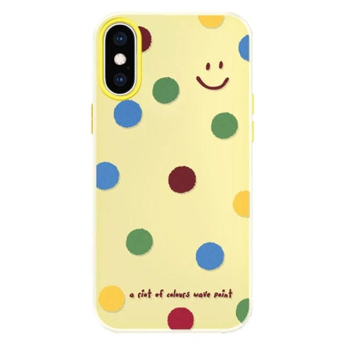 Funda híbrida TPU y Policarbonato para iPhone X/Xs con Tacto Sedoso (Amarillo)