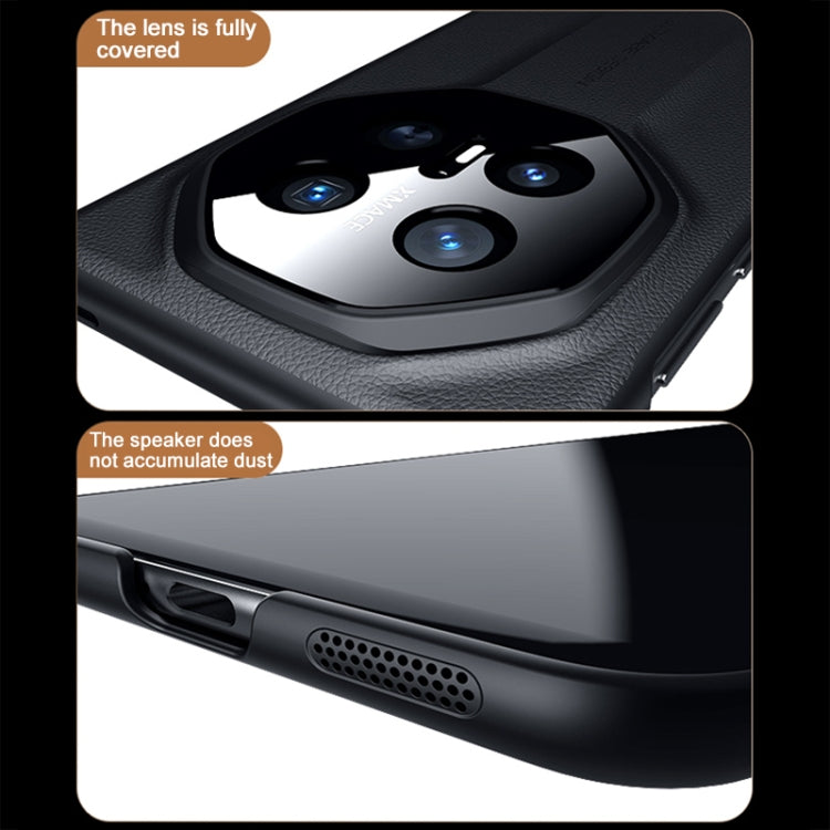 Funda de Cuero Lisa Híbrida para Huawei Mate 70 Rs Ultimate (Gris)
