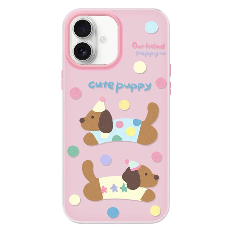 Funda híbrida TPU Policarbonato iPhone 16 con Tacto Sedoso (Rosa)
