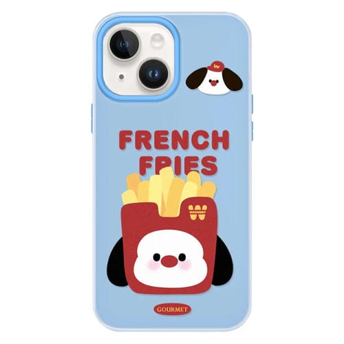 Funda híbrida TPU Policarbonato iPhone 14 con Tacto Gelatina (Azul)