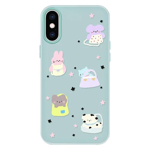 Funda Híbrida TPU Policarbonato iPhone X/Xs Tacto Sedoso (Verde Claro)