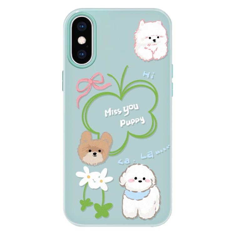 Funda híbrida TPU Policarbonato iPhone Xs Max con Tacto Sedoso (Verde Claro)