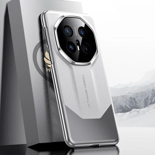 Estuche para Teléfono Huawei Mate 70 Rs Ultimate Diseño Imitación Platino Galvanizado (Rojo)