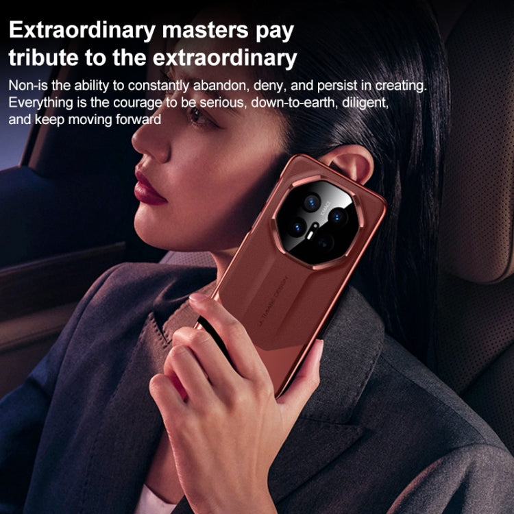 Funda para Teléfono Huawei Mate 70 Pro con Diseño Imitación Galvanizada de Platino (Verde)