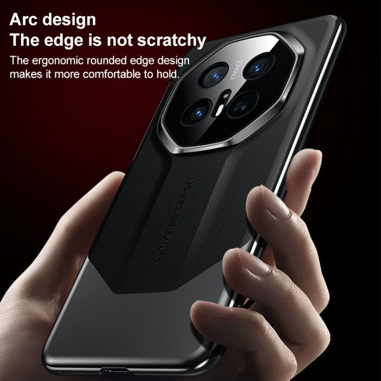 Funda para Teléfono Huawei Mate 70 Pro con Diseño Imitación Galvanizada de Platino (Verde)