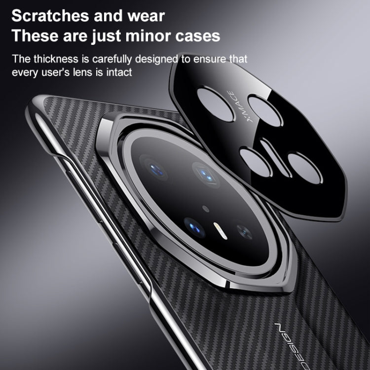 Funda premium de fibra de carbono con diseño de vanguardia para Huawei Pura 70 Pro / 70 Pro+ (blanca)