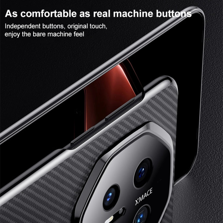 Funda para Huawei Pura 70 Ultra Premium con imitación de fibra de carbono y diseño de vanguardia (blanca)