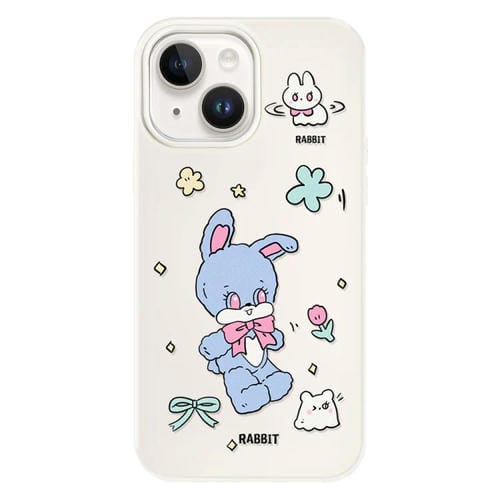 Funda híbrida TPU y PC iPhone 13 con Tacto Sedoso (Azul y Blanco)