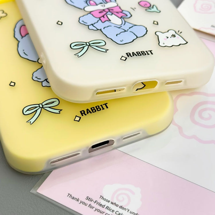Funda híbrida TPU y Policarbonato iPhone 15 Pro Max Cachorro Razas Múltiples (Blanco)