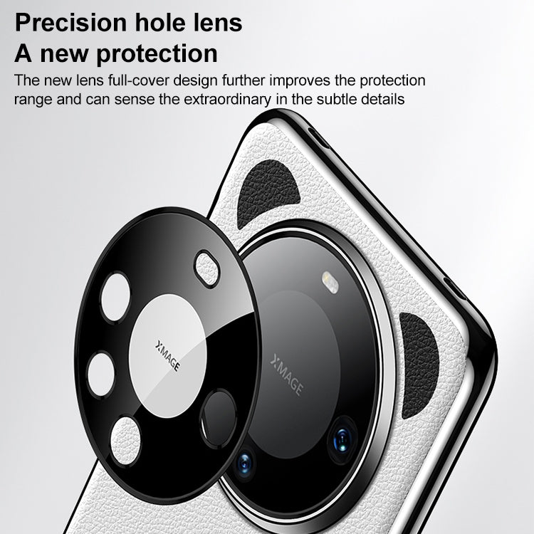 Funda de Cuero Huawei Mate 60 Pro Panda 2 para Teléfono (Negro y Blanco)