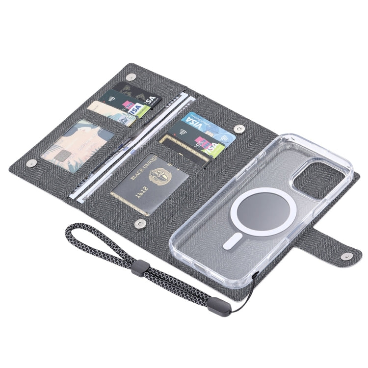 Funda de Cuero con Tapa Magnética Rfid Magsafe para iPhone 14 Pro Vili Gbs-C Series (Negra)