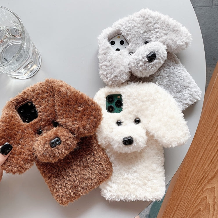 Funda TPU iPhone 12 Mini Diseño Perro de Peluche (Blanco)