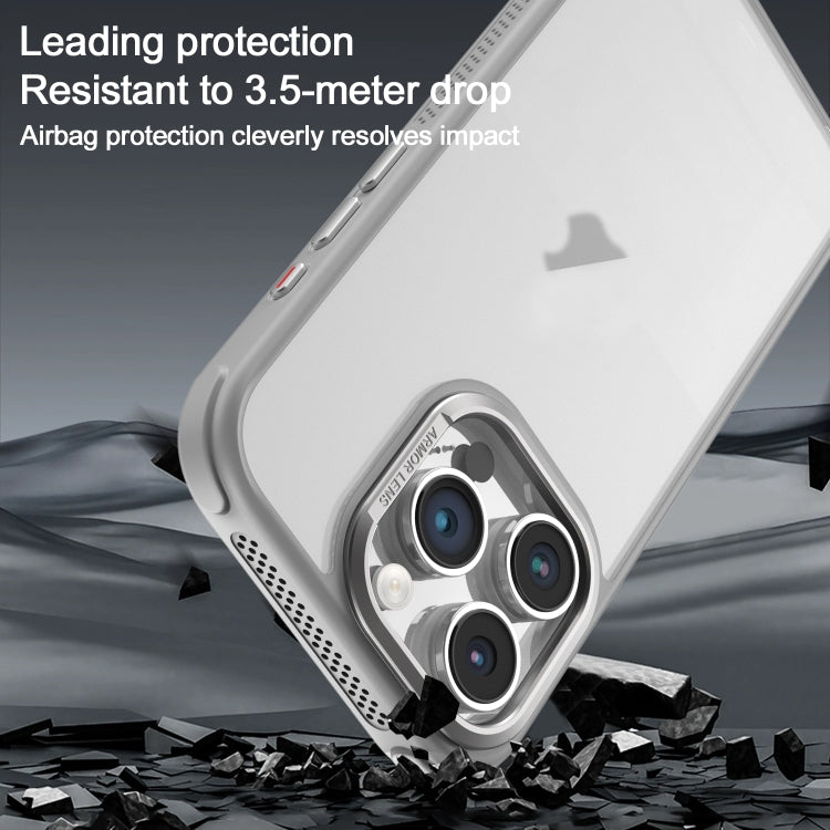 Estuche para Teléfono iPhone 16 Plus Marco de Lente Metal Esmerilado Sensación Piel Enfriamiento Lateral (Azul Cielo)