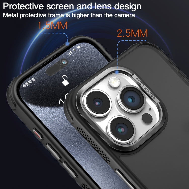Estuche para Teléfono iPhone 16 Plus Marco de Lente Metal Esmerilado Sensación Piel Enfriamiento Lateral (Azul Cielo)