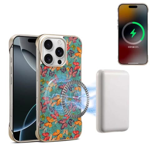 Funda para iPhone 16 Pro Denior A18 Paint Magsafe (Mariposas)