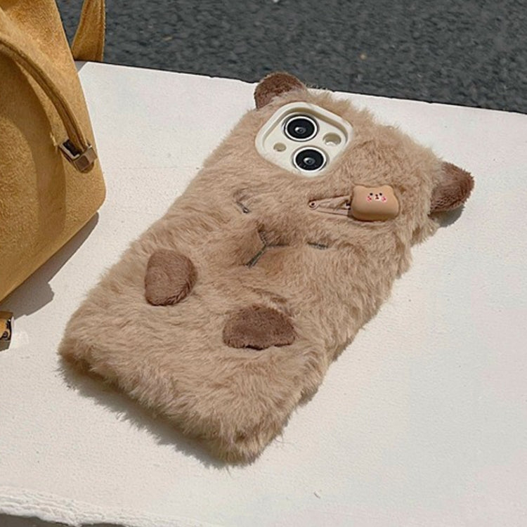 Funda para Teléfono Apple iPhone 16 Plus Cobertura Total Capibara 3D (Marrón)