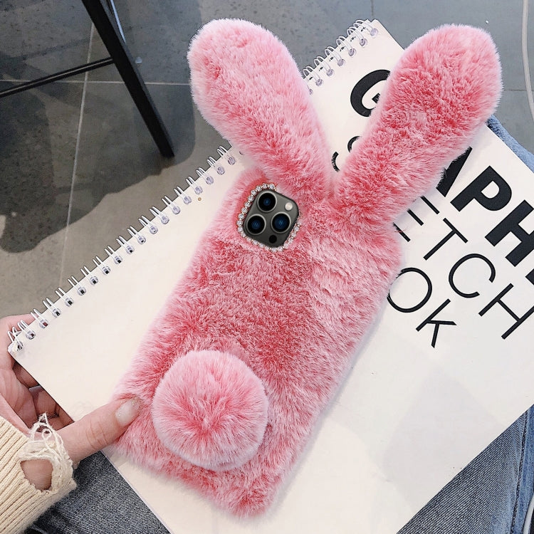 Funda para Teléfono iPhone 16 Plus Cobertura Total Conejo Orejas Largas 3D (Rosa)