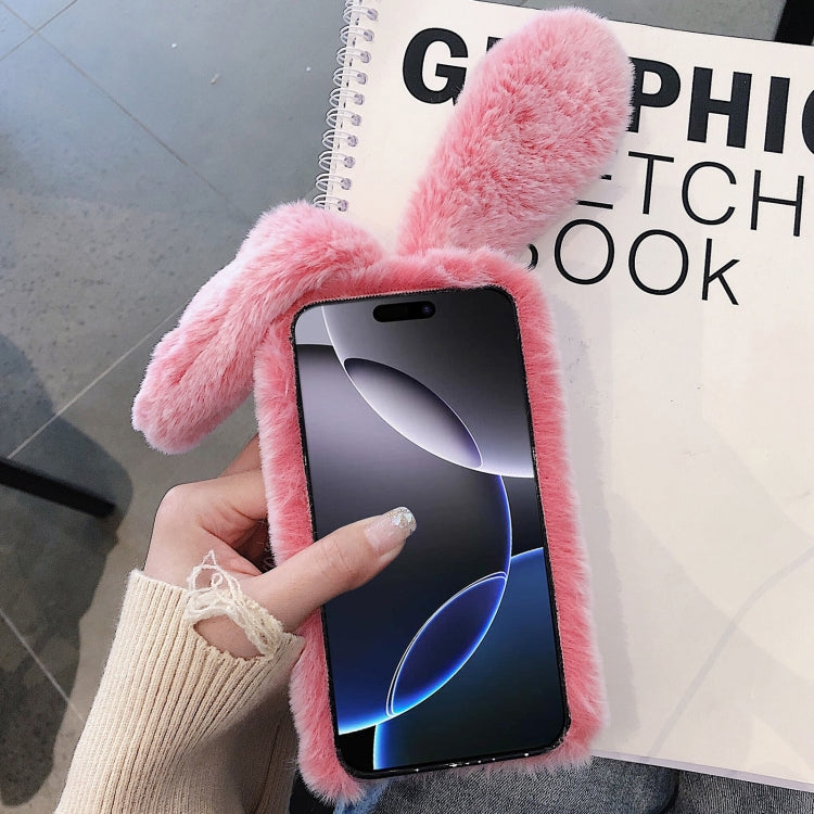 Funda para Teléfono Apple iPhone 14 Pro Cobertura Total Conejo Orejas Largas 3D (Rosa)