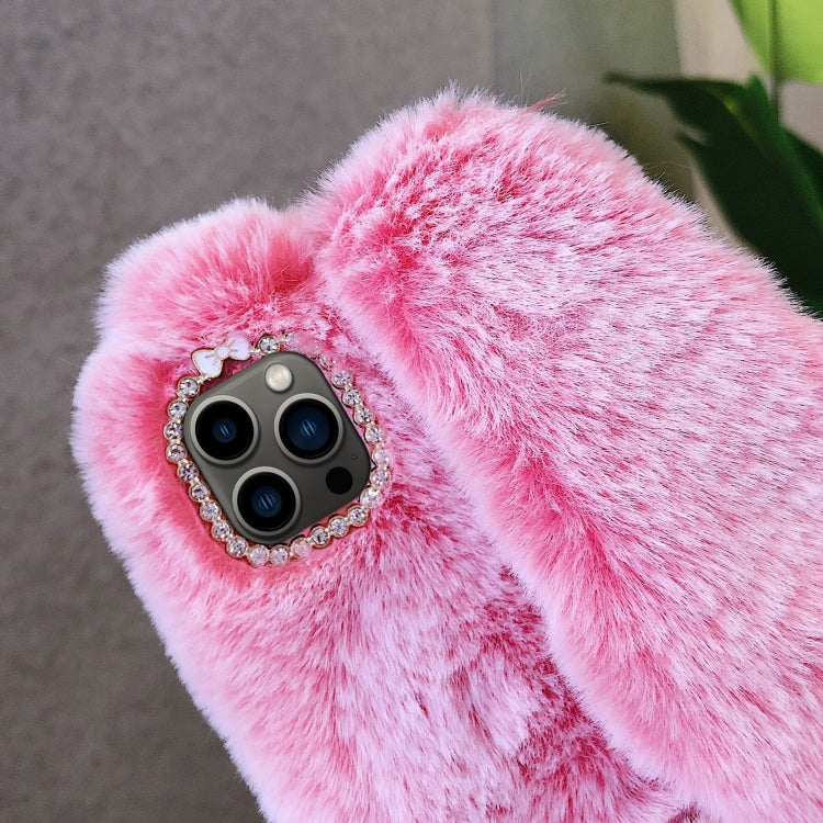 Funda para Teléfono Apple iPhone 15 Pro Cobertura Total Conejo Orejas Largas 3D (Rosa)
