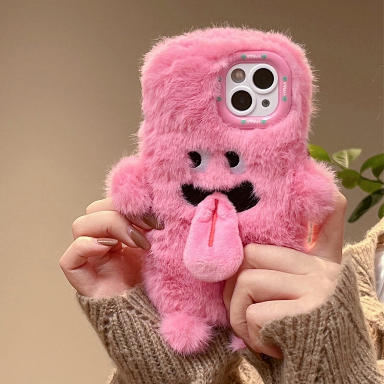 Funda teléfono iPhone 14 Pro diseño Monstruo Lengua Larga magnética 3D (Rosa)