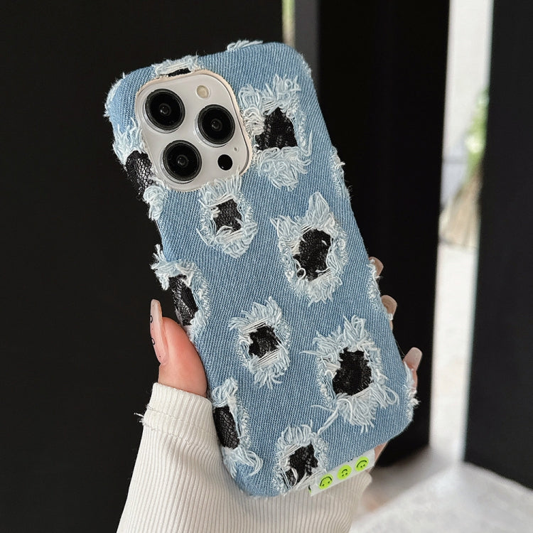 Funda de PU para iPhone 14 con Múltiples Agujeros y Encaje (Negro)