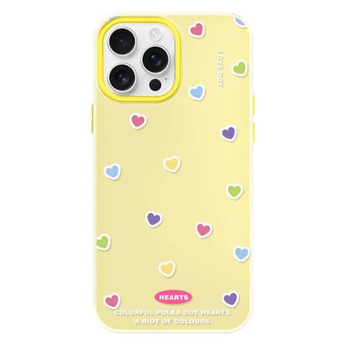 Funda híbrida TPU y PC iPhone 16 Pro Max Tacto sedoso (Amarillo Amor)