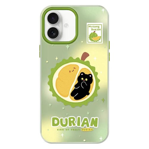 Funda híbrida TPU y PC iPhone 16 Plus Tacto Sedoso (Verde Mao Shan Durian)