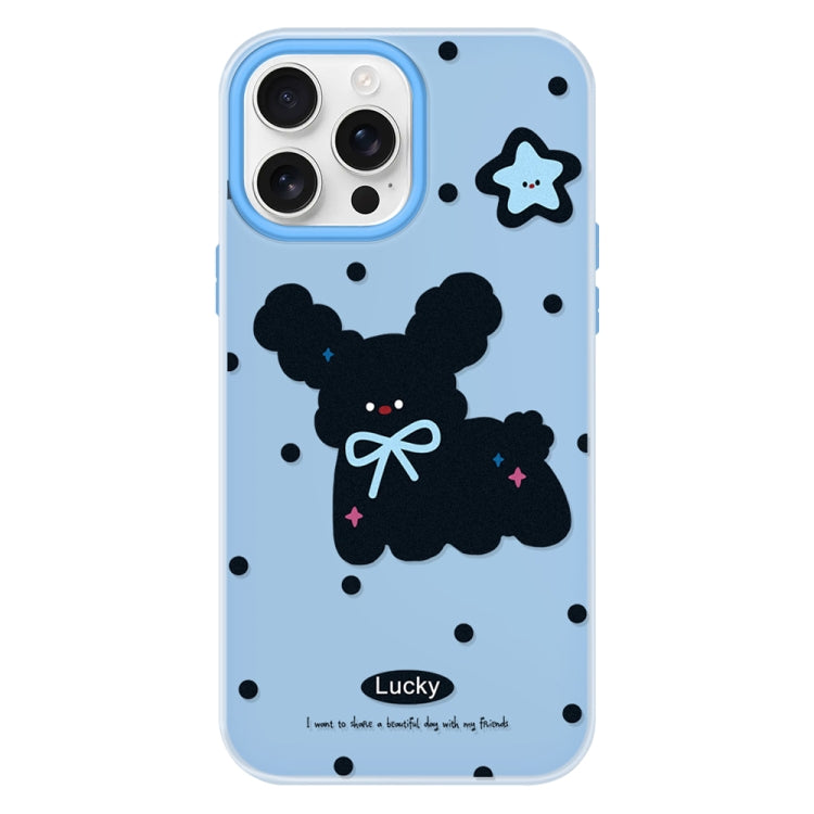 Funda híbrida TPU y PC iPhone 15 Pro con Tacto Sedoso y Gelatinoso (Negro Azul)