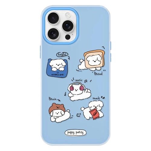 Funda híbrida TPU Policarbonato iPhone 11 Pro Max con Tacto Sedoso (Puppy Party)