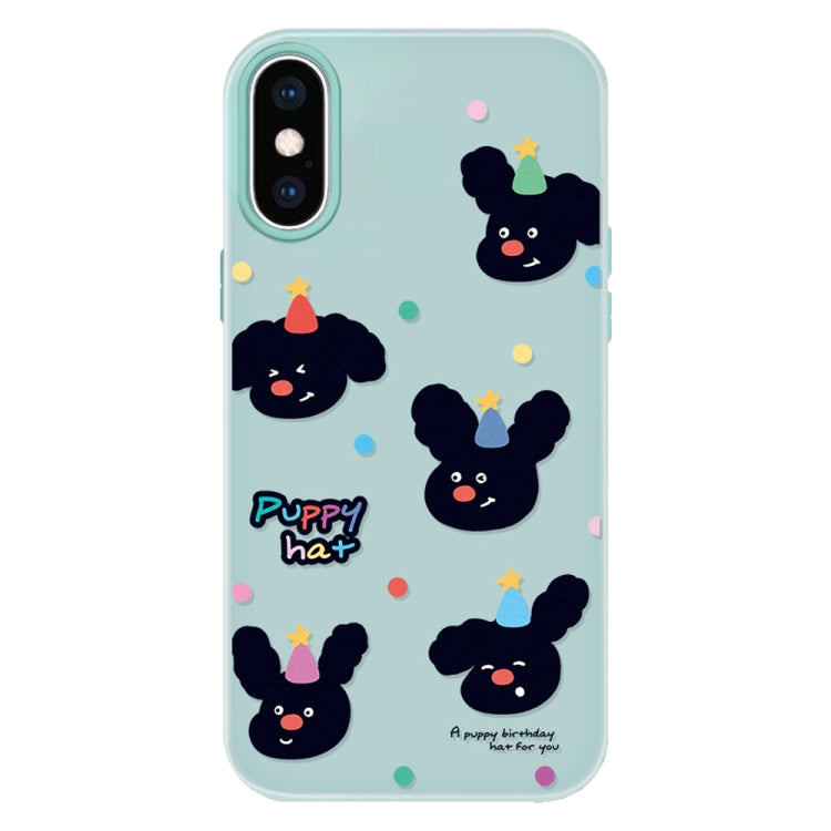 Funda híbrida TPU y Policarbonato para iPhone X/Xs con Tacto Sedoso (Verde Claro)
