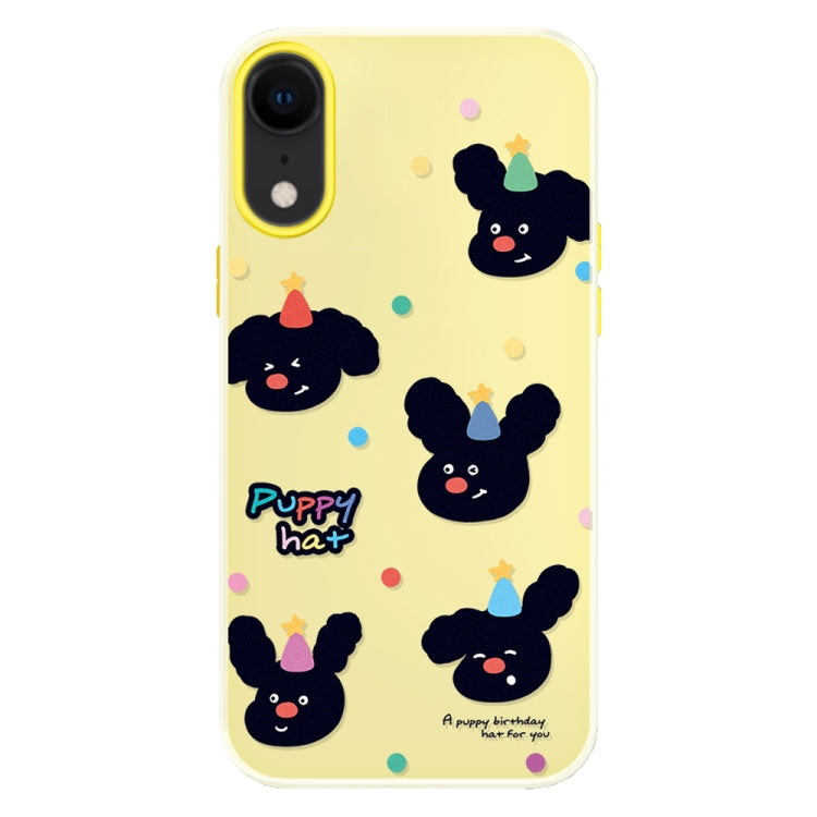 Funda híbrida TPU y Policarbonato iPhone Xr Tacto Sedoso (Amarillo)