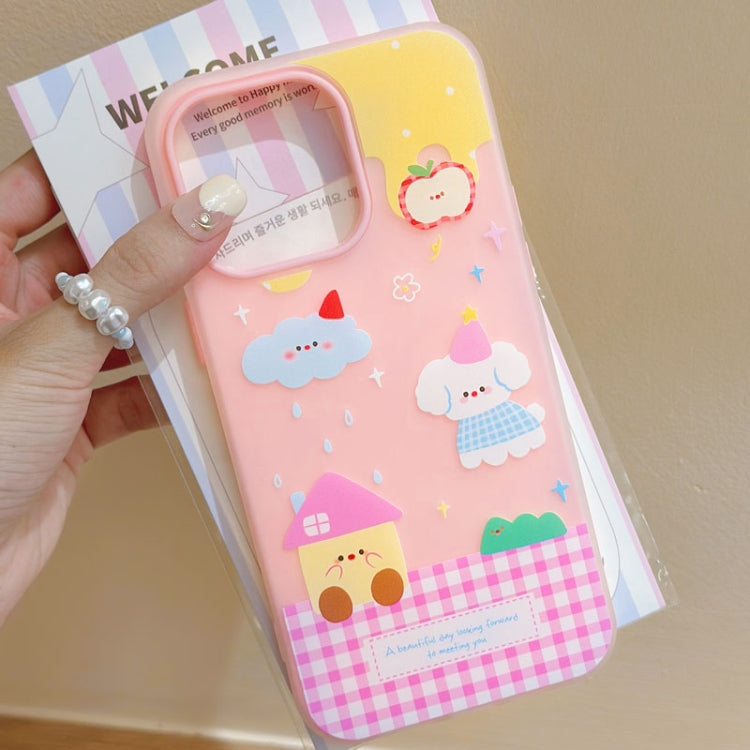 Funda híbrida TPU y PC iPhone 13 Pro con Tacto de Piel (Verde Claro)