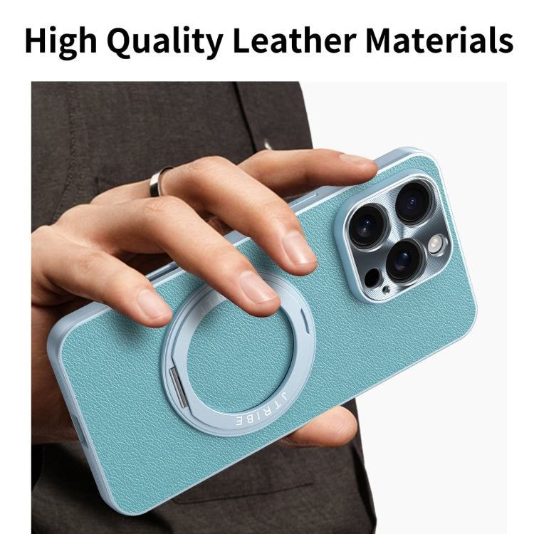 Funda de Cuero con Soporte Magsafe para iPhone 16 Pro (Negra)