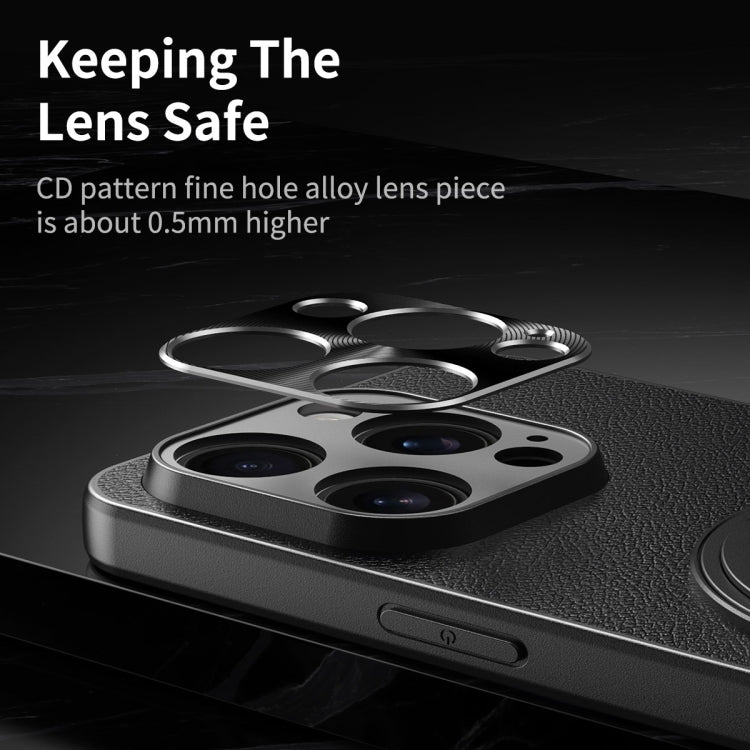 Funda de Cuero con Soporte Magsafe para iPhone 16 Pro (Negra)