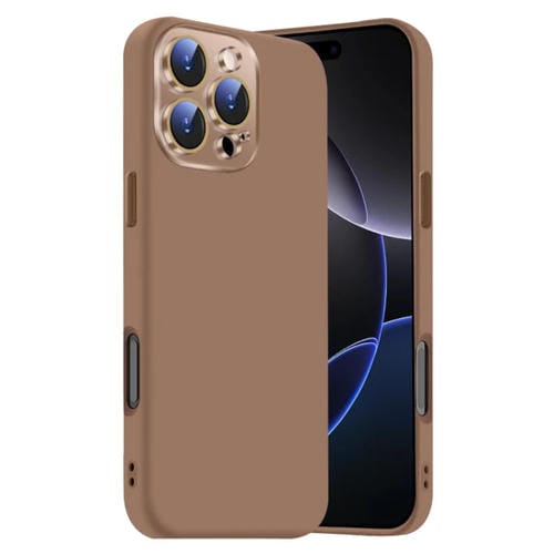 Funda de Silicona Líquida para iPhone 16 Pro Max con NanoLente (Dorado del Desierto)