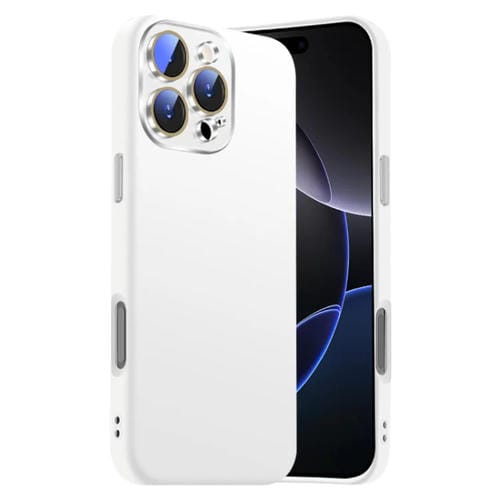Funda de Silicona Líquida para iPhone 16 Pro con NanoLente (Blanca)