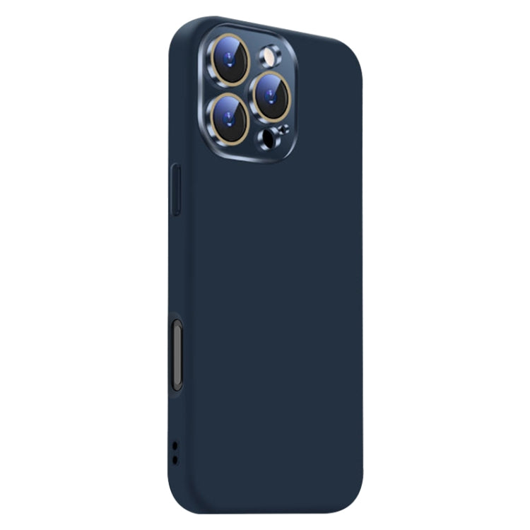 Funda de Silicona Líquida para iPhone 16 Pro con NanoLente (Azul Titanio)