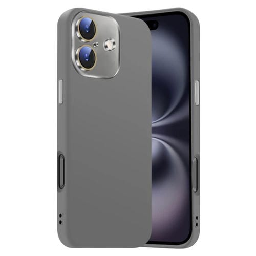 Funda de Silicona Líquida para iPhone 16 Plus con NanoLente (Gris Titanio)