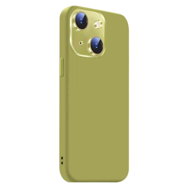 Funda de Silicona Líquida para iPhone 14 con NanoLente (Verde Fruta)