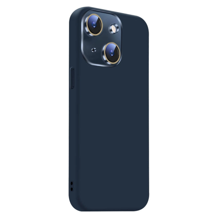Funda de Silicona Líquida para iPhone 14 con NanoLente (Azul Titanio)