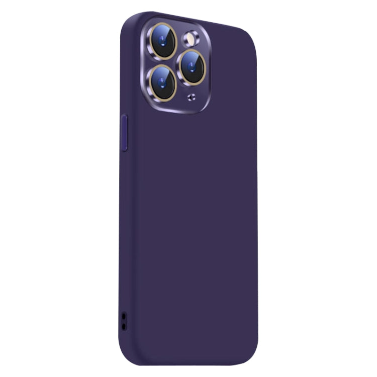 Funda de Silicona Líquida para iPhone 11 Pro Max con NanoLente (Morado Oscuro)