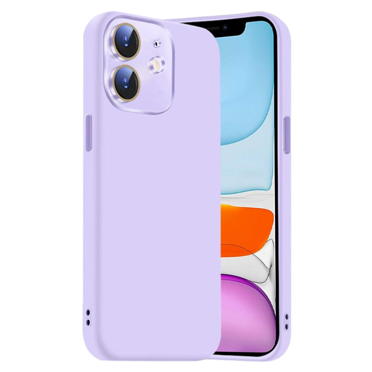 Funda de Silicona Líquida para iPhone 11 con NanoLente (Morado Claro)