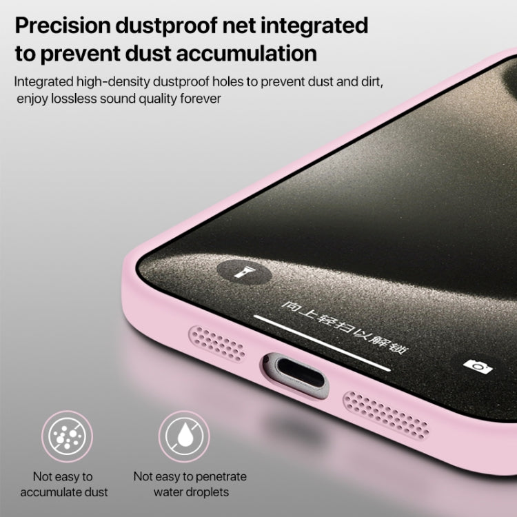 Funda de Silicona Líquida para iPhone 13 Pro con NanoLente (Rosa)