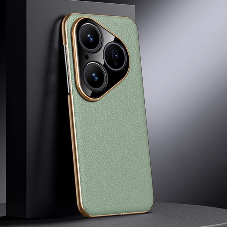 Funda de cuero genuino para Huawei Pura 80 5G (verde)